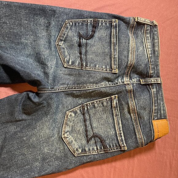 American Eagle Outfitters Super Hi Rise Jegging Blue Jeans - Size 2 short - Picture 9 of 10